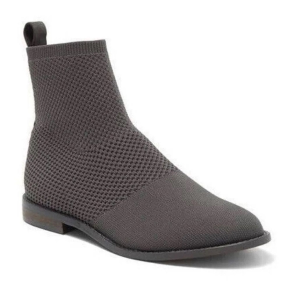 Eileen Fisher Jude Stretch‎ Knit Bootie in Gray Ankle Boots 5.5 NWOB